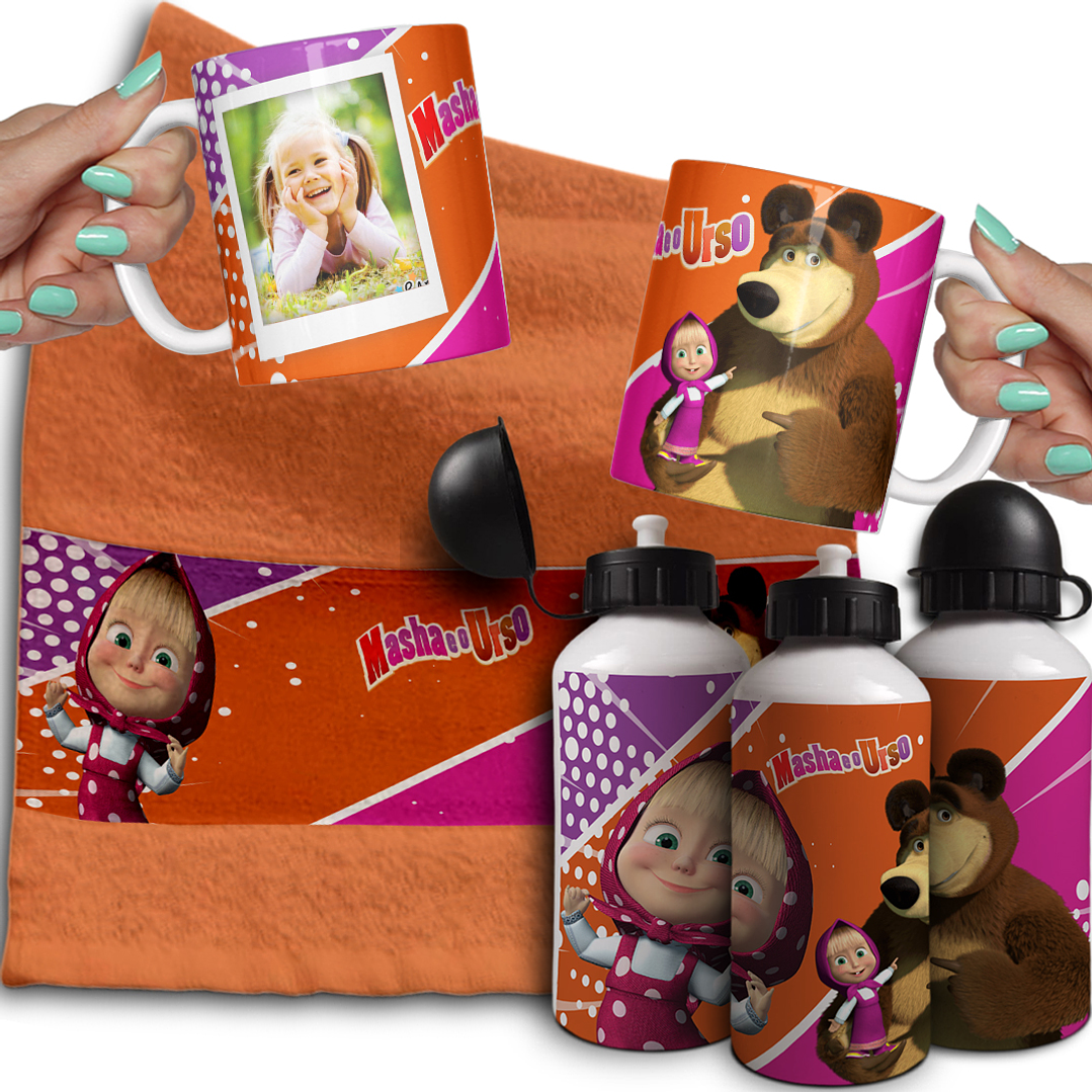 Combo de Sublimação Volta às Aulas - Canecas, Toalhinha e Garrafinha  6