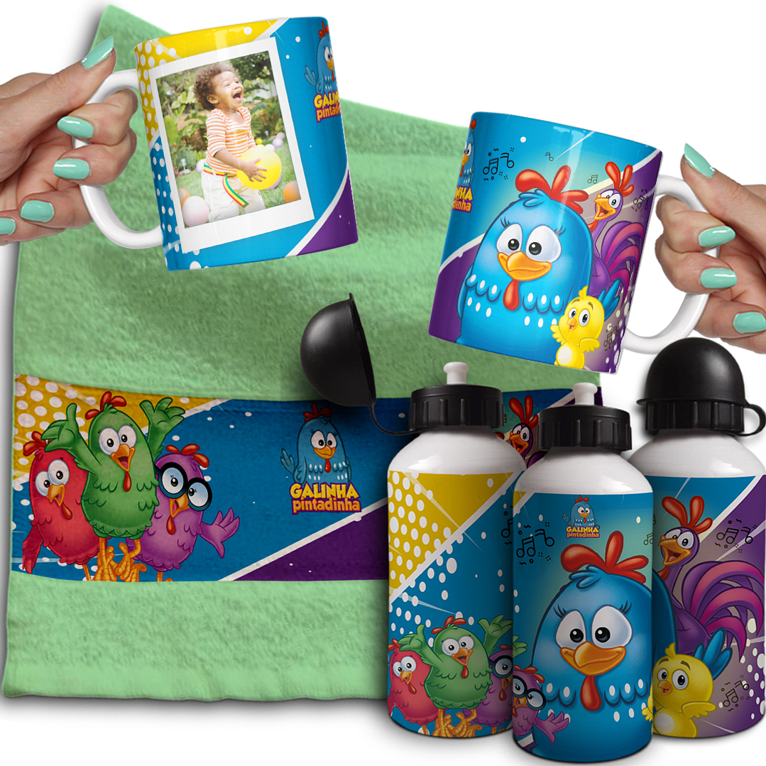 Combo de Sublimação Volta às Aulas - Canecas, Toalhinha e Garrafinha  9