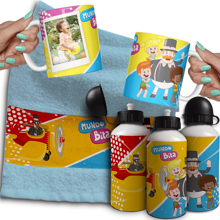 Combo de Sublimação Volta às Aulas - Canecas, Toalhinha e Garrafinha  16