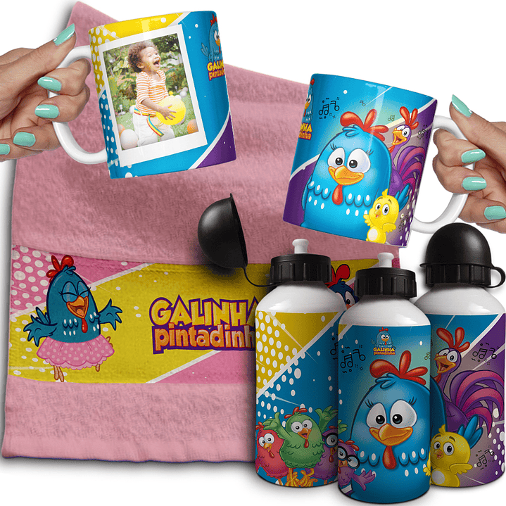 Combo de Sublimação Volta às Aulas - Canecas, Toalhinha e Garrafinha  24