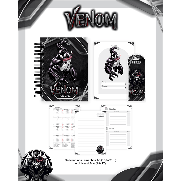 Kit Digital Encadernação Venom - Volta às Aulas Completo 3