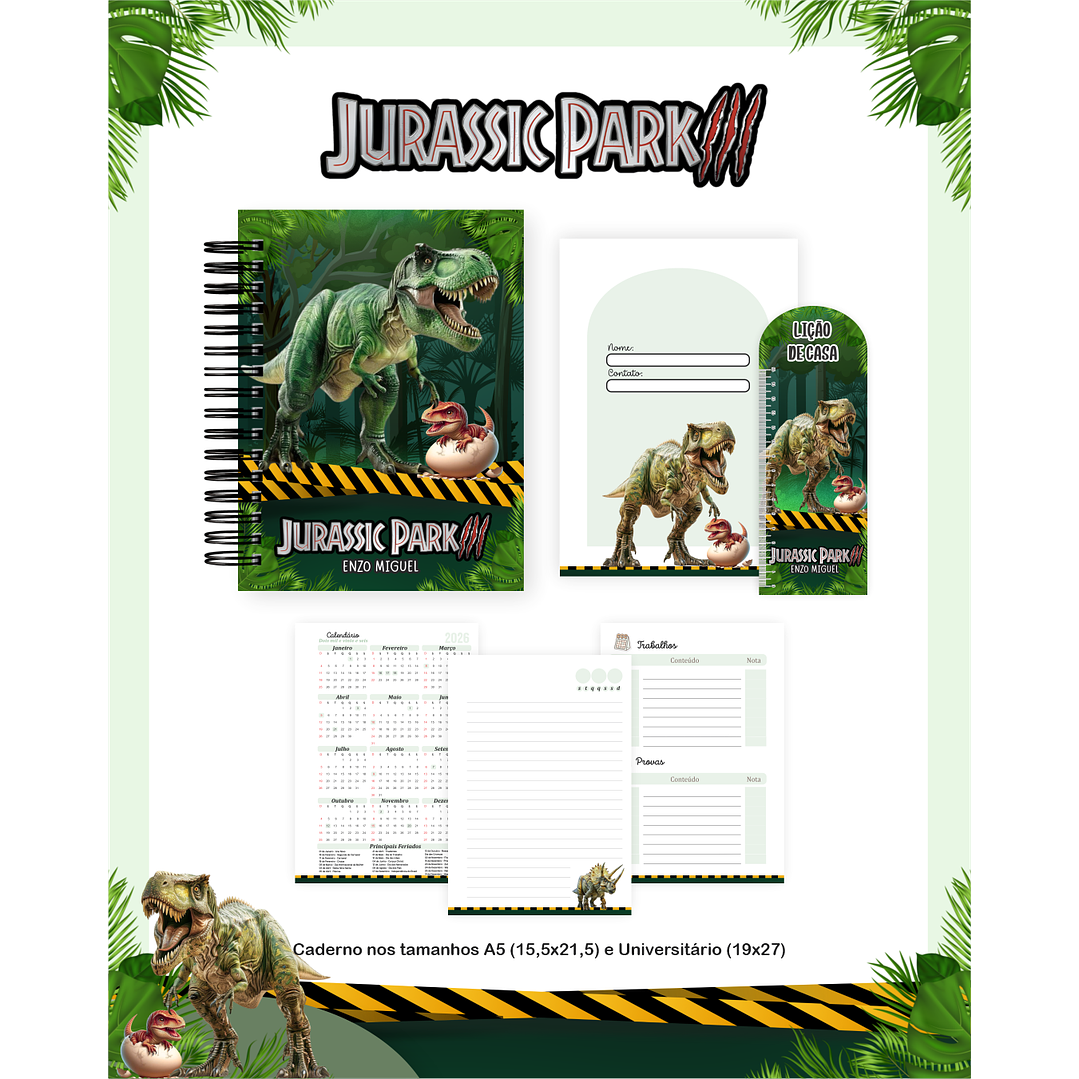 Encadernação Jurassic Park - Volta às Aulas Completo 3
