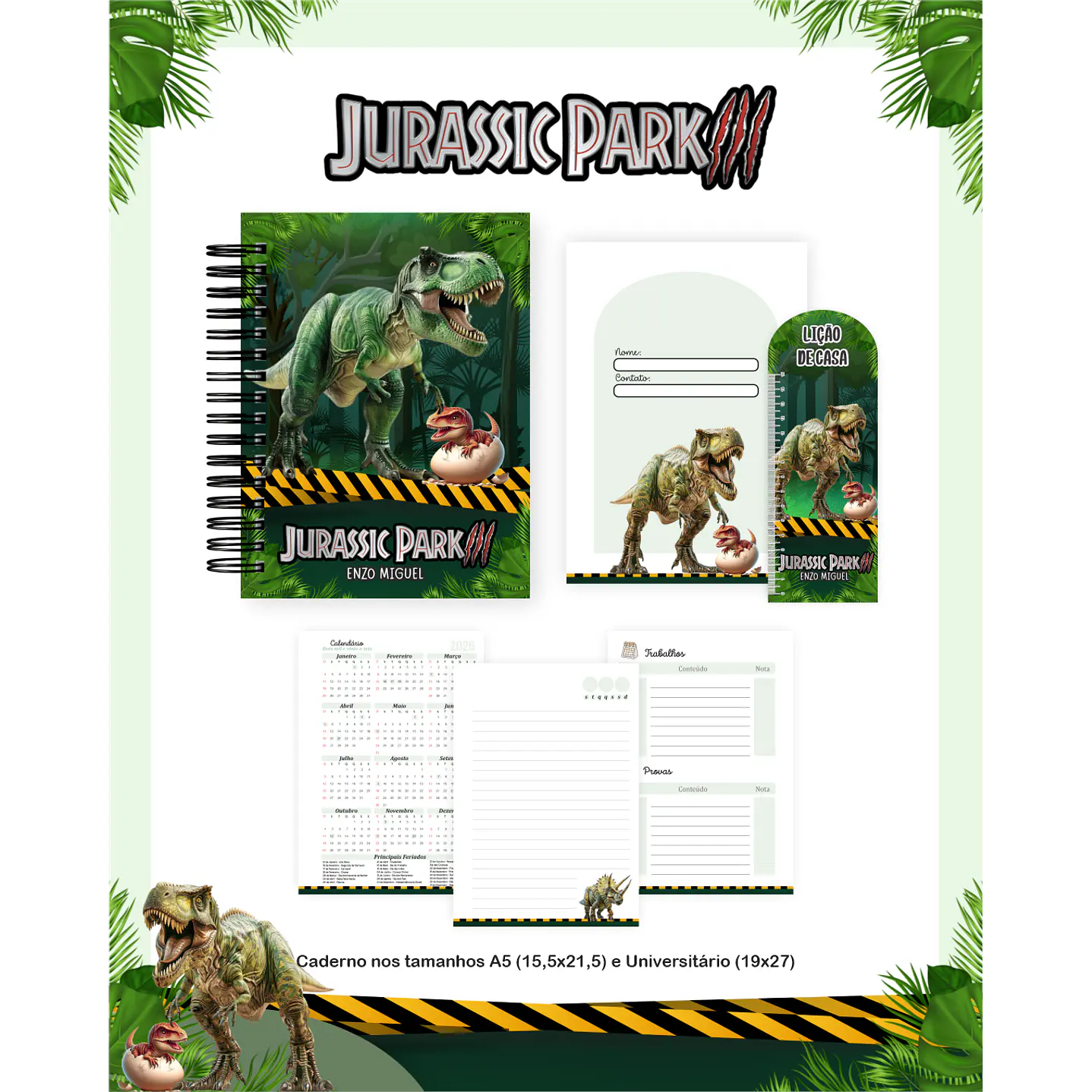 Encadernação Jurassic Park - Volta às Aulas Completo 3