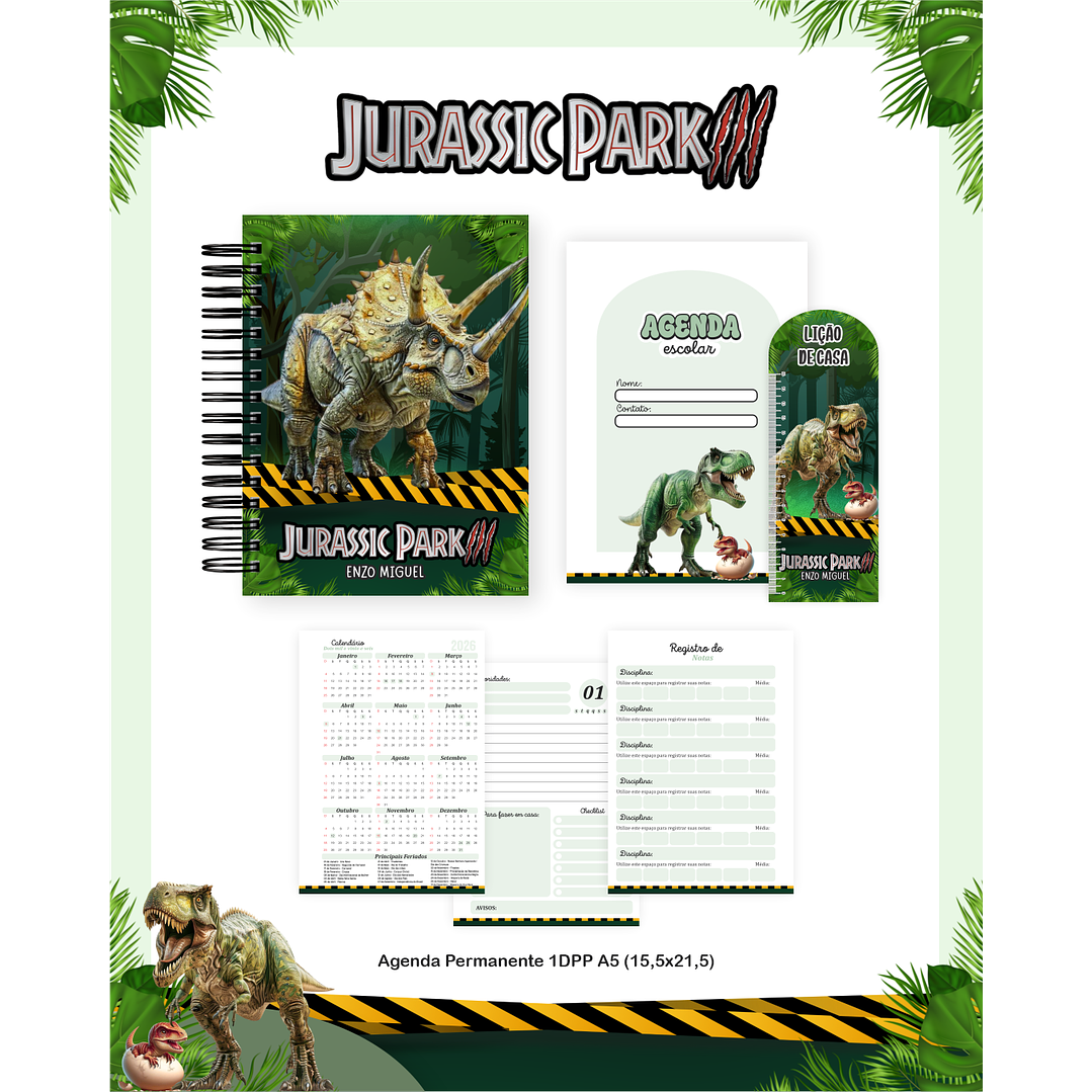 Encadernação Jurassic Park - Volta às Aulas Completo 4