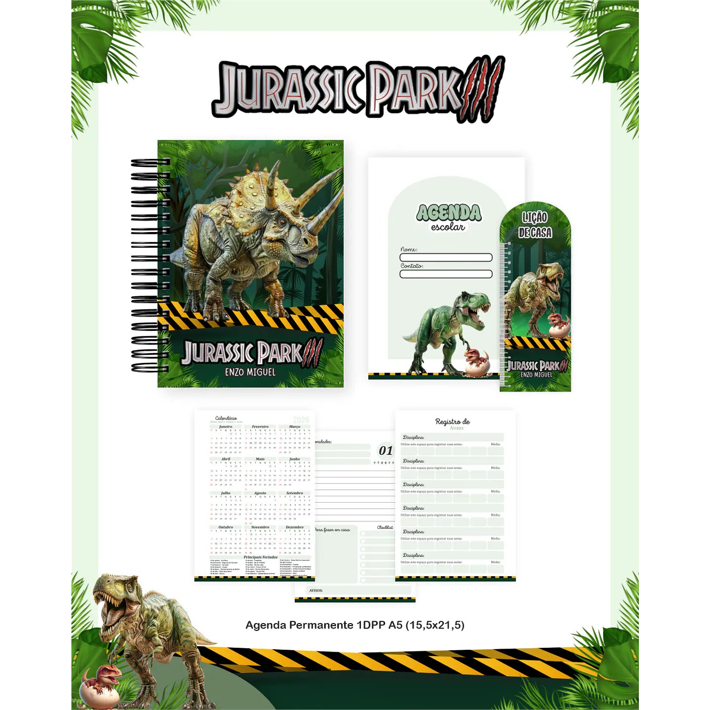 Encadernação Jurassic Park - Volta às Aulas Completo 4