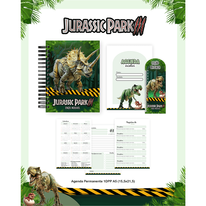 Encadernação Jurassic Park - Volta às Aulas Completo 4