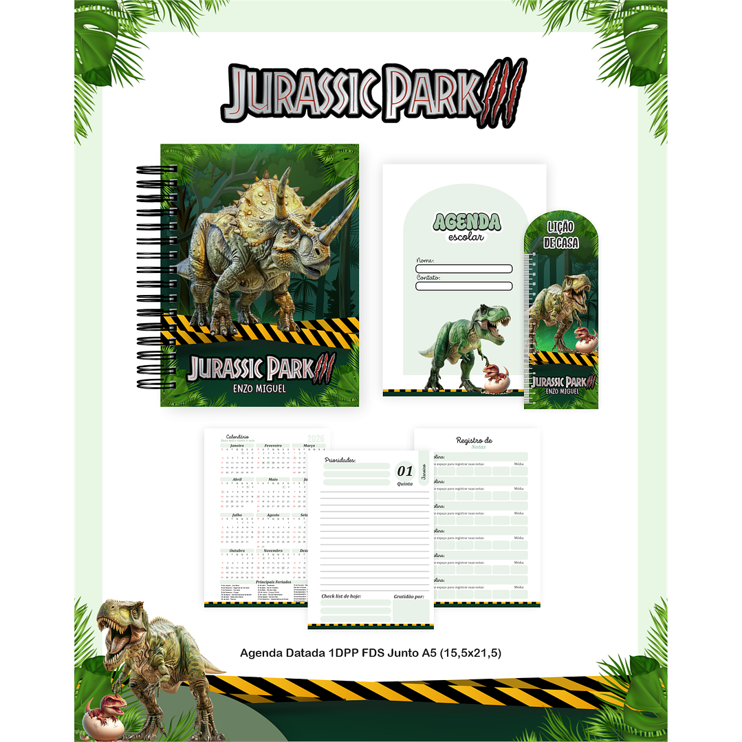 Encadernação Jurassic Park - Volta às Aulas Completo 5