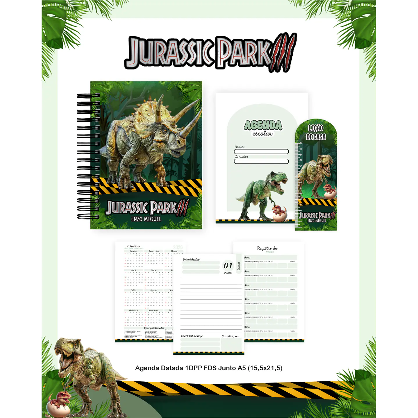 Encadernação Jurassic Park - Volta às Aulas Completo 5