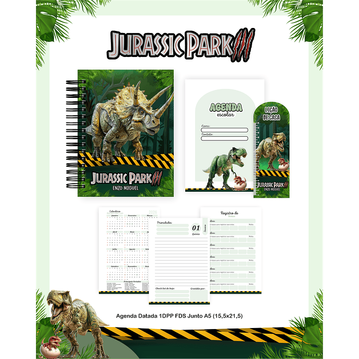 Encadernação Jurassic Park - Volta às Aulas Completo 5