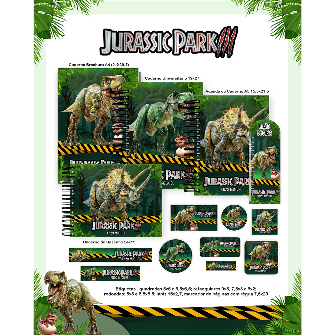 Encadernação Jurassic Park - Volta às Aulas Completo 2