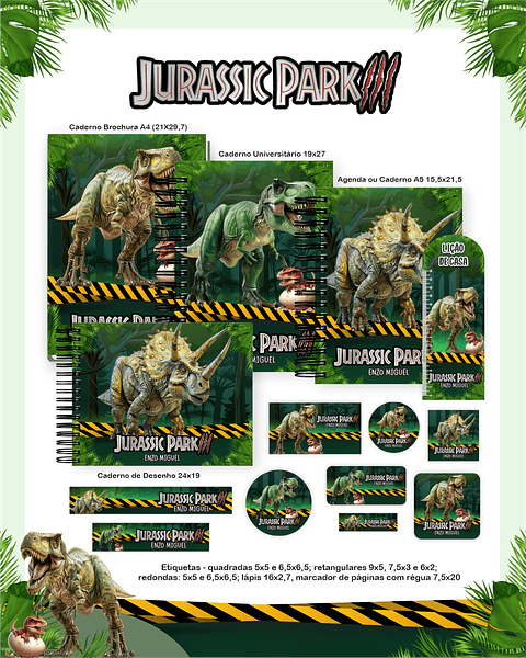 Encadernação Jurassic Park - Volta às Aulas Completo