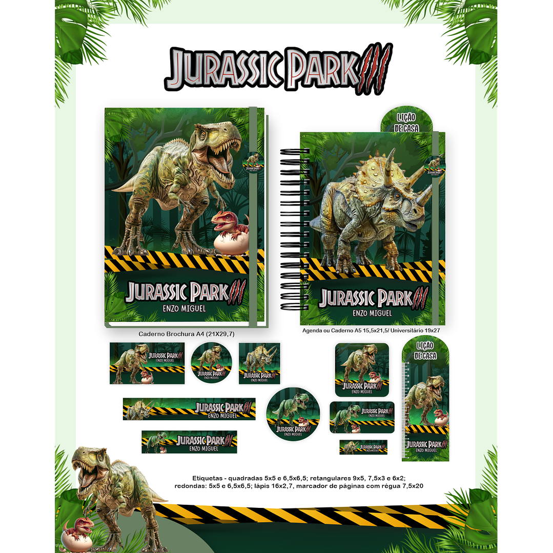 Encadernação Jurassic Park - Volta às Aulas Completo 6