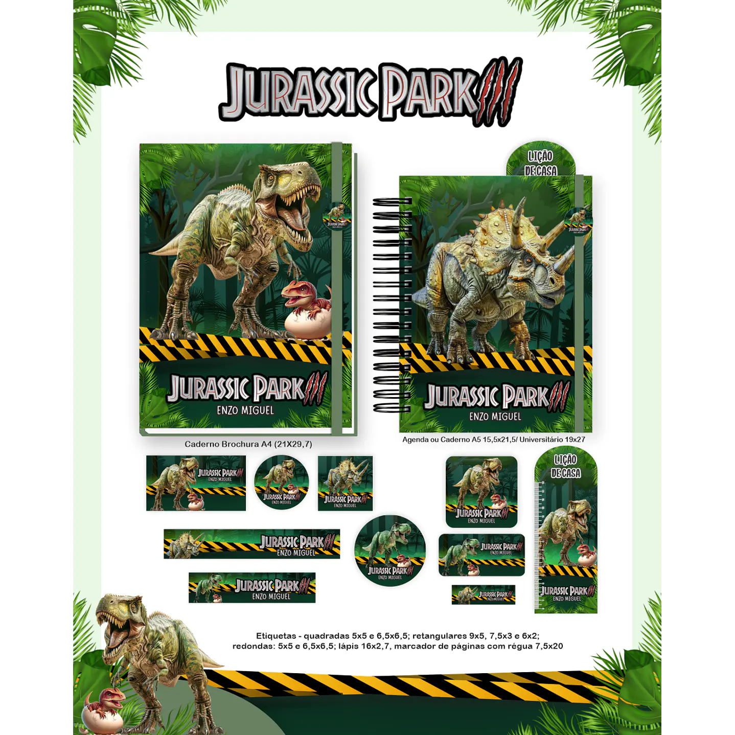 Encadernação Jurassic Park - Volta às Aulas Completo 6