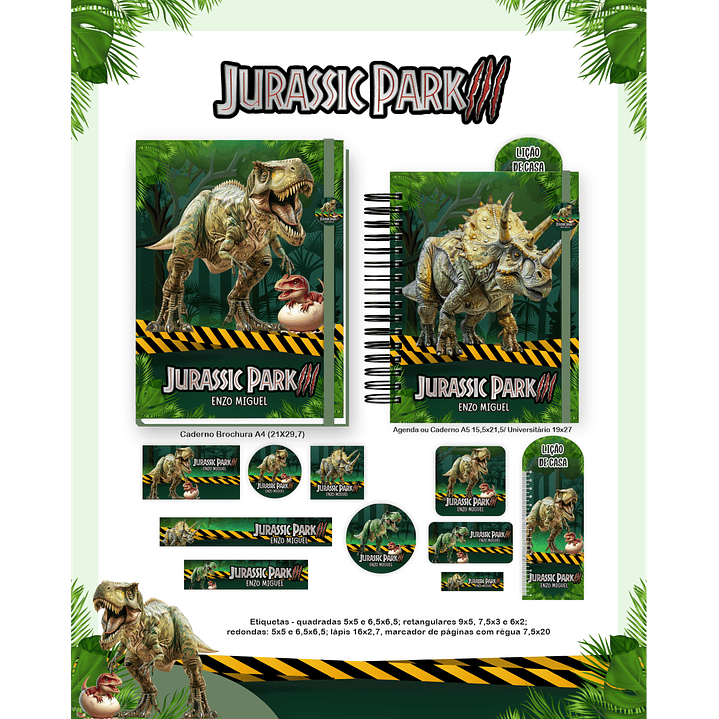 Encadernação Jurassic Park - Volta às Aulas Completo 6