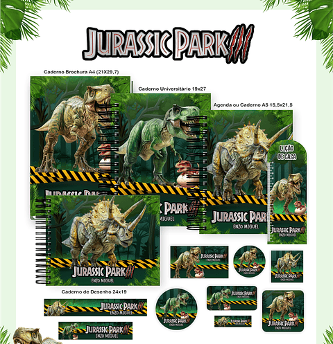 Encadernação Jurassic Park - Volta às Aulas Completo