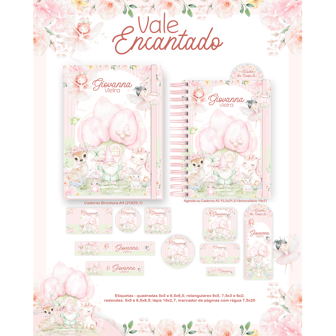 Encadernação Vale Encantado Volta às Aulas Completo 6