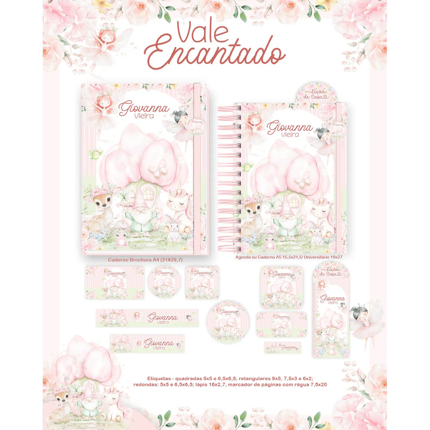 Encadernação Vale Encantado Volta às Aulas Completo 6