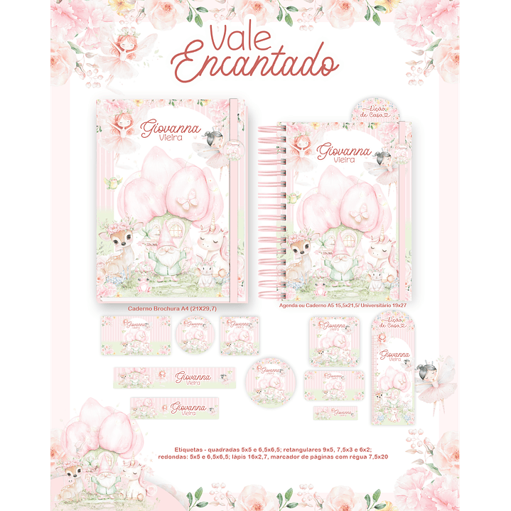 Encadernação Vale Encantado Volta às Aulas Completo 6