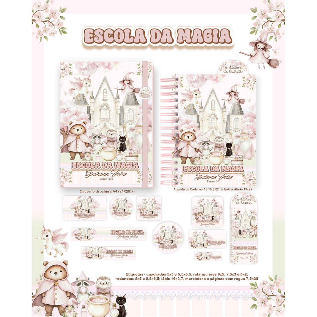 Encadernação Escola da Magia Volta às Aulas Completo 3