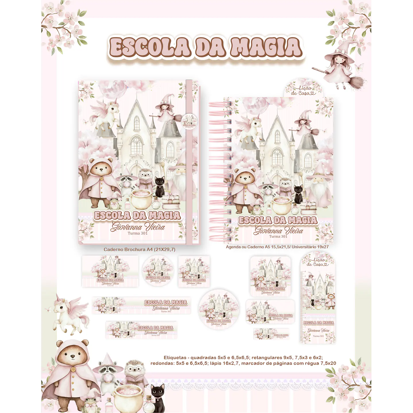 Encadernação Escola da Magia Volta às Aulas Completo 3