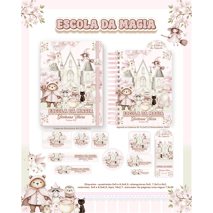 Encadernação Escola da Magia Volta às Aulas Completo 3