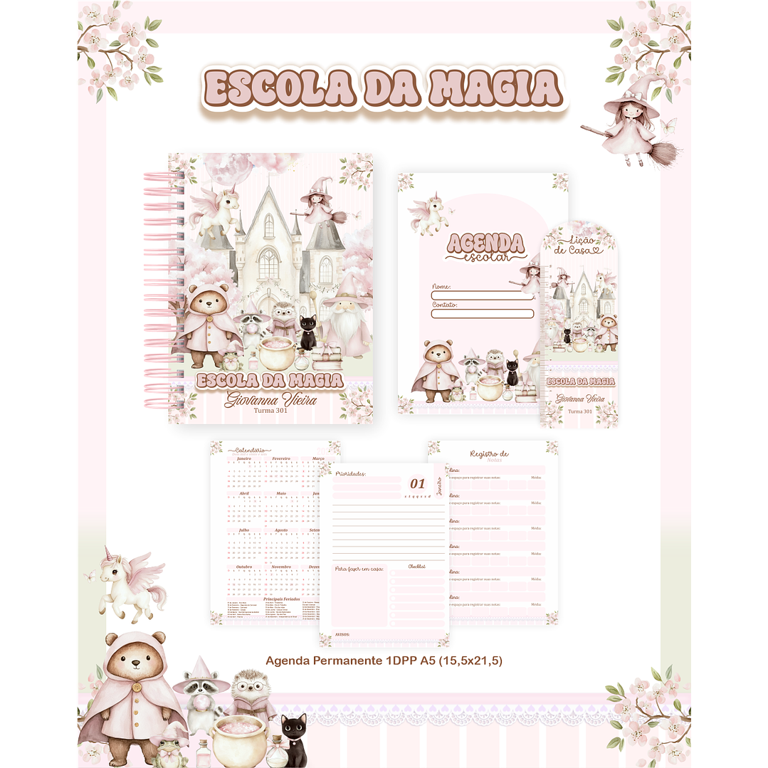 Encadernação Escola da Magia Volta às Aulas Completo 1