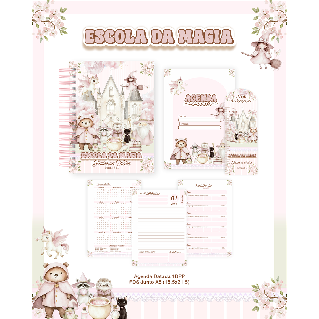 Encadernação Escola da Magia Volta às Aulas Completo 4