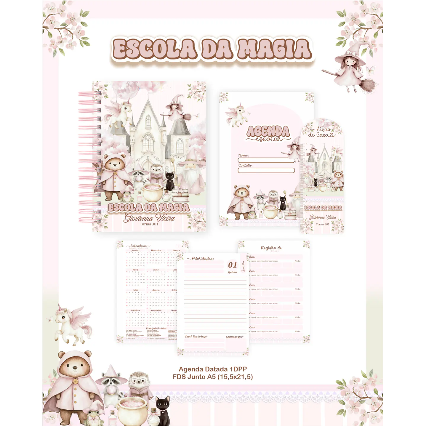 Encadernação Escola da Magia Volta às Aulas Completo 4
