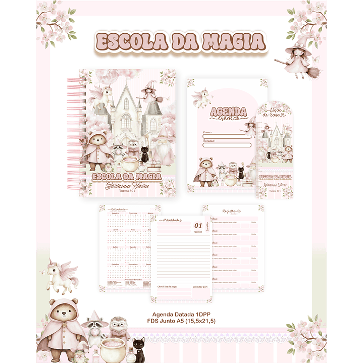 Encadernação Escola da Magia Volta às Aulas Completo 4