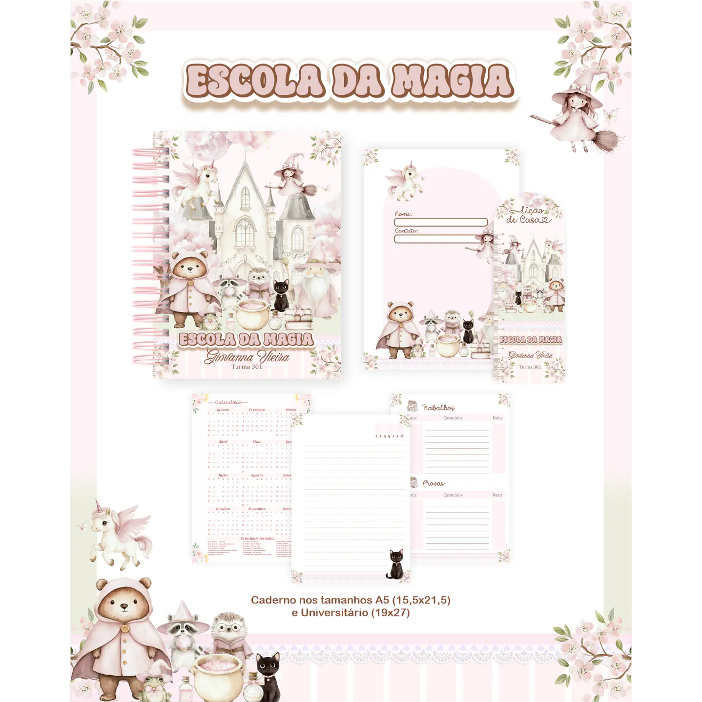 Encadernação Escola da Magia Volta às Aulas Completo 5