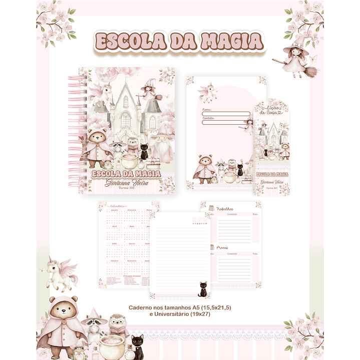 Encadernação Escola da Magia Volta às Aulas Completo 5