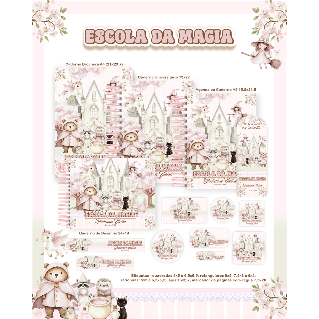 Encadernação Escola da Magia Volta às Aulas Completo 2