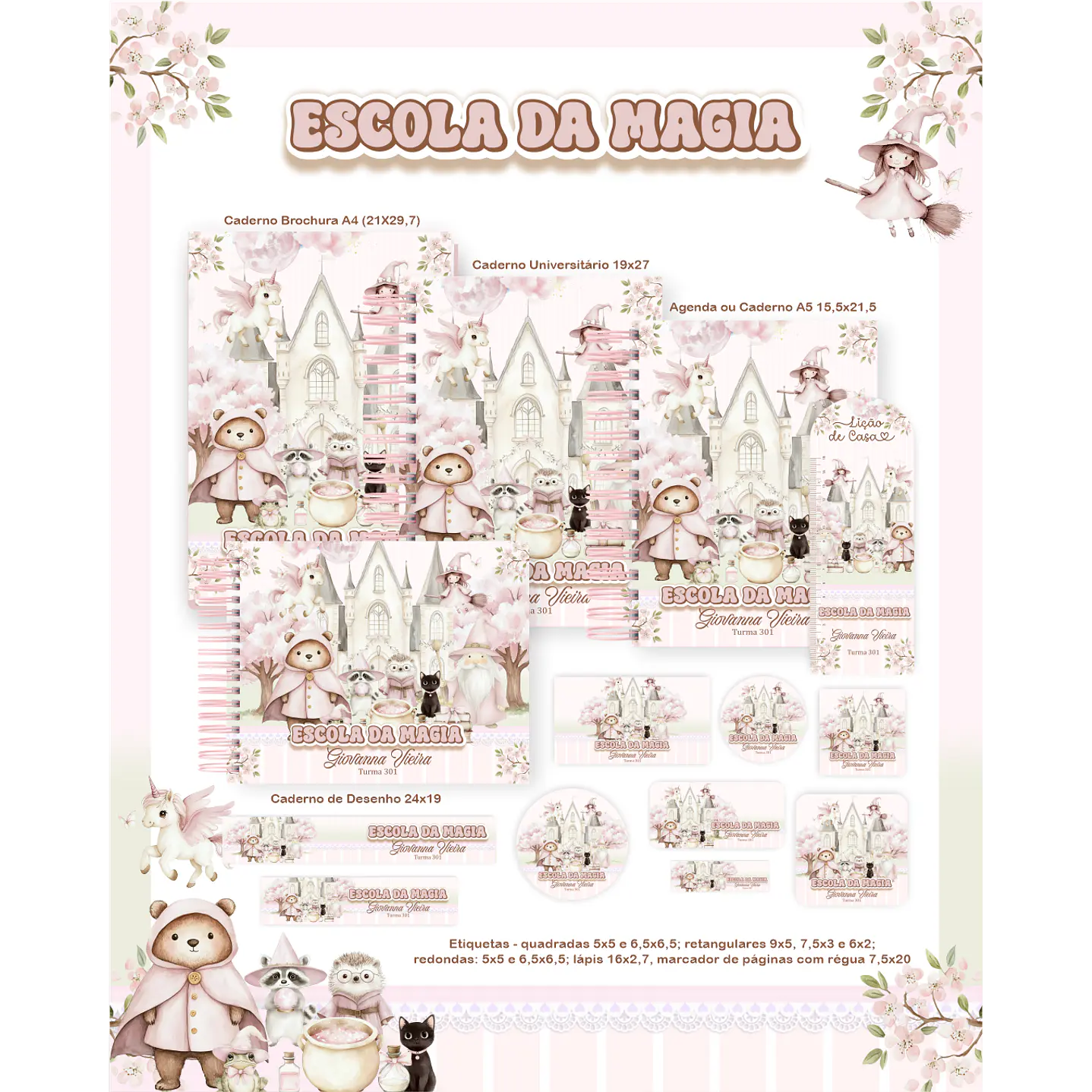 Encadernação Escola da Magia Volta às Aulas Completo 2