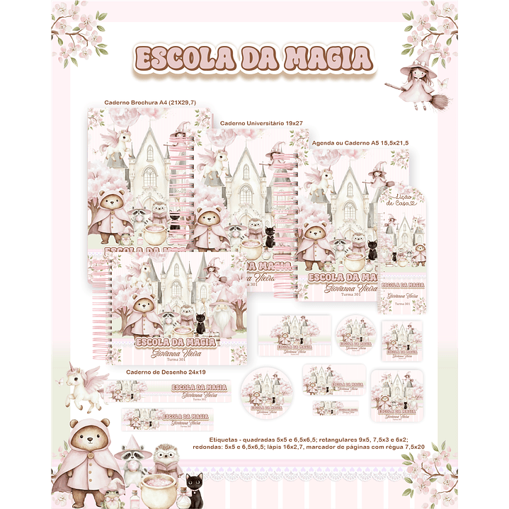 Encadernação Escola da Magia Volta às Aulas Completo 2