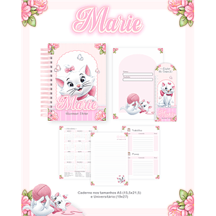 Kit Digital Encadernação Marie - Volta às Aulas Completo