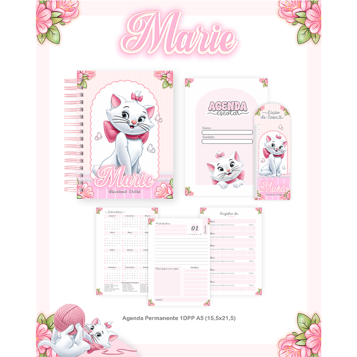 Kit Digital Encadernação Marie - Volta às Aulas Completo 3