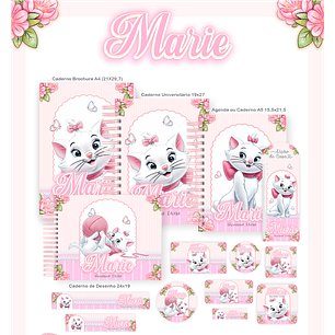 Kit Digital Encadernação Marie - Volta às Aulas Completo