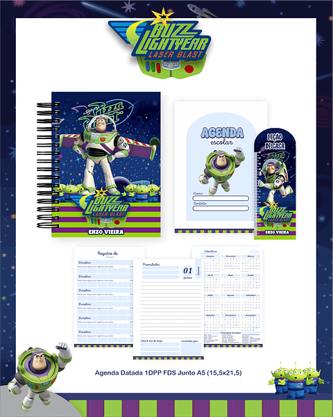 Encadernação Buzz Lightyear - Volta às Aulas Completo