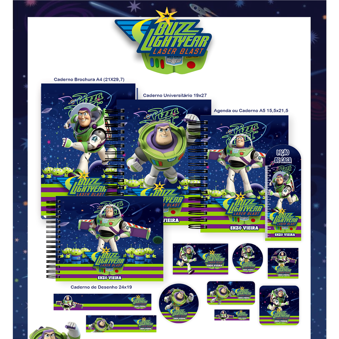Encadernação Buzz Lightyear - Volta às Aulas Completo 1