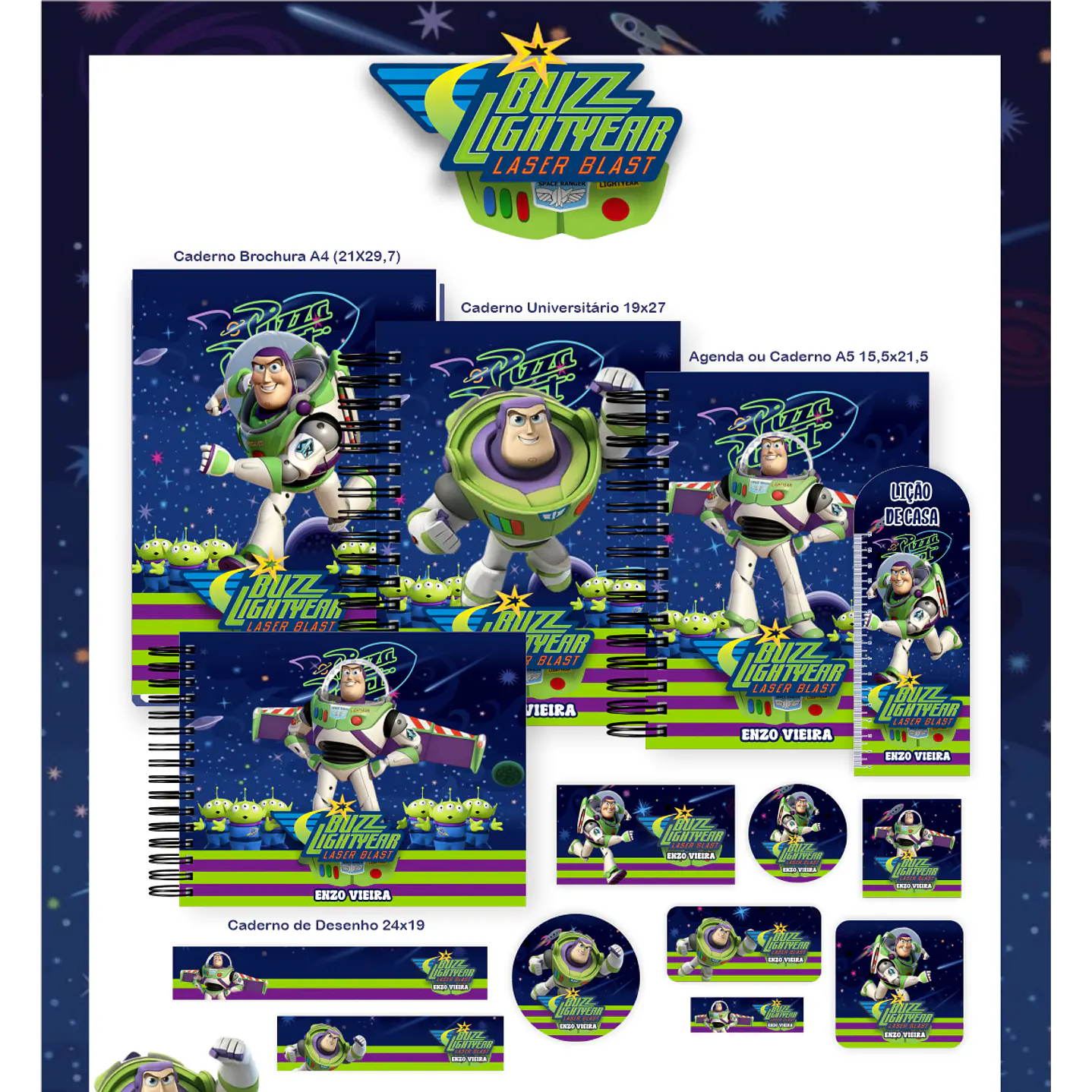 Encadernação Buzz Lightyear - Volta às Aulas Completo 1