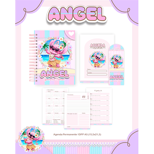 Kit Digital Encadernação Angel Volta às Aulas Completo