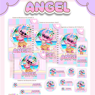 Kit Digital Encadernação Angel Volta às Aulas Completo