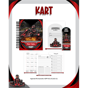 Kit Digital Encadernação Kart Volta às Aulas