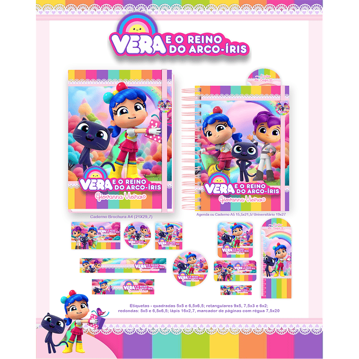 Encadernação Vera e o Reino do Arco-Íris - Volta às Aulas 5