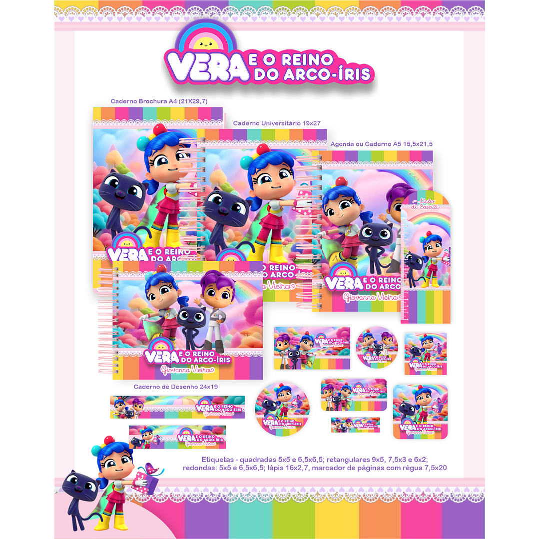 Encadernação Vera e o Reino do Arco-Íris - Volta às Aulas 1