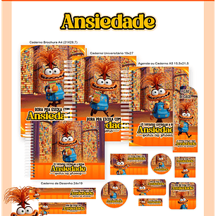 Encadernação Ansiedade - Divertidamente Volta às Aulas