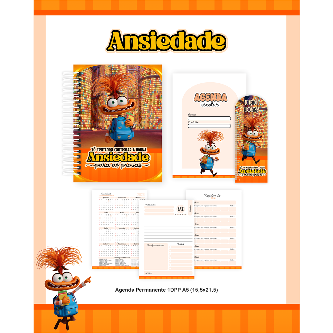 Encadernação Ansiedade - Divertidamente Volta às Aulas 1