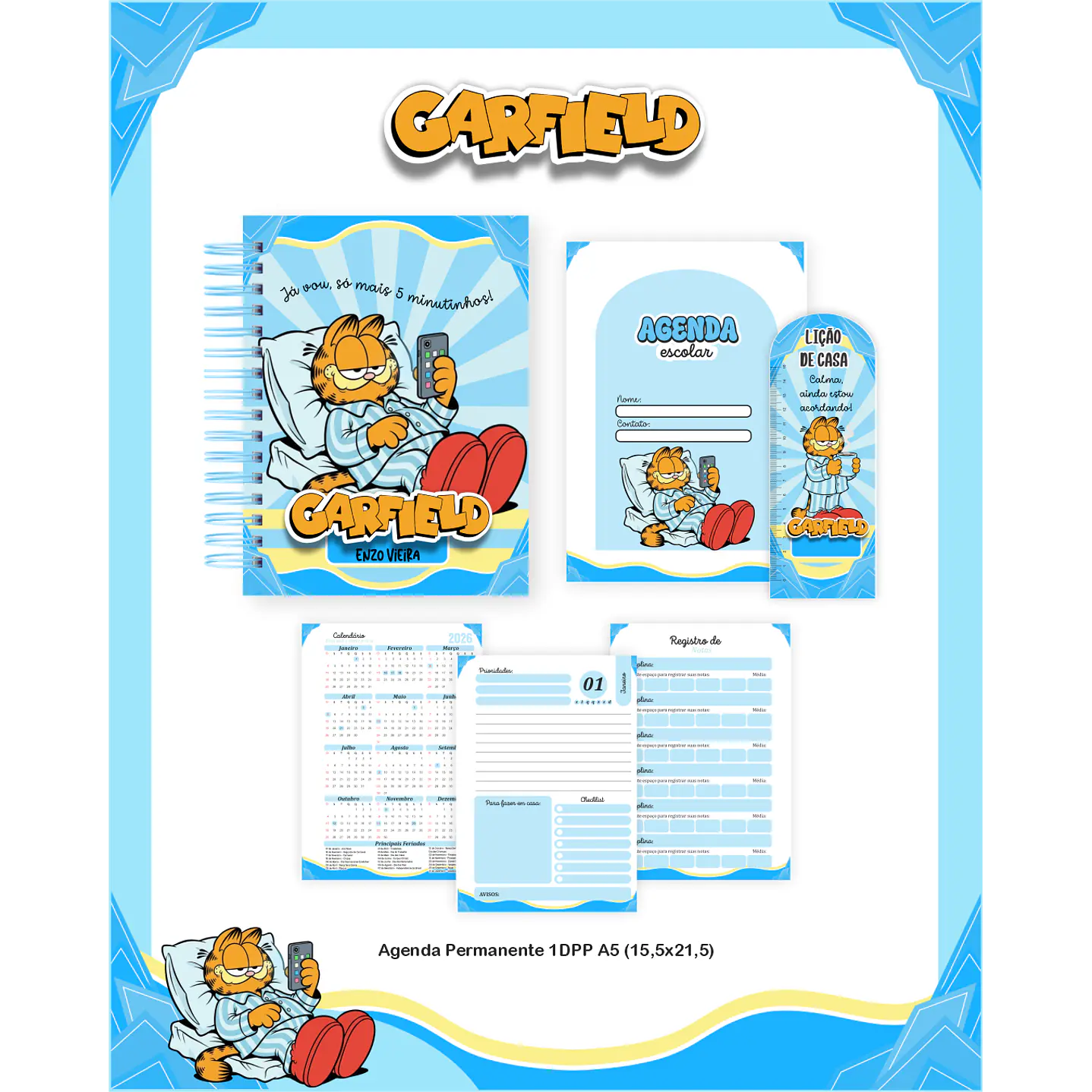 Encadernação Garfield - Volta às Aulas Completo 4