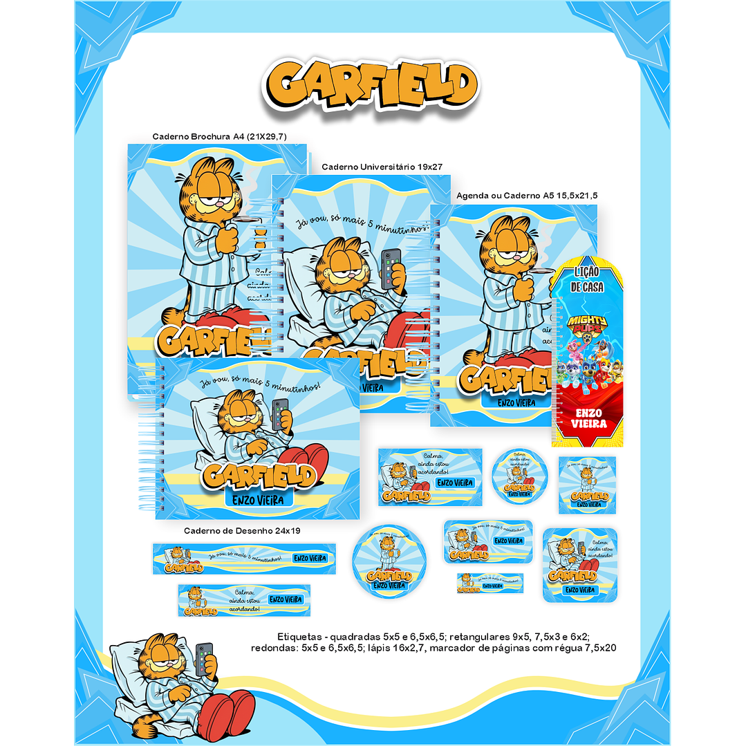 Encadernação Garfield - Volta às Aulas Completo 3