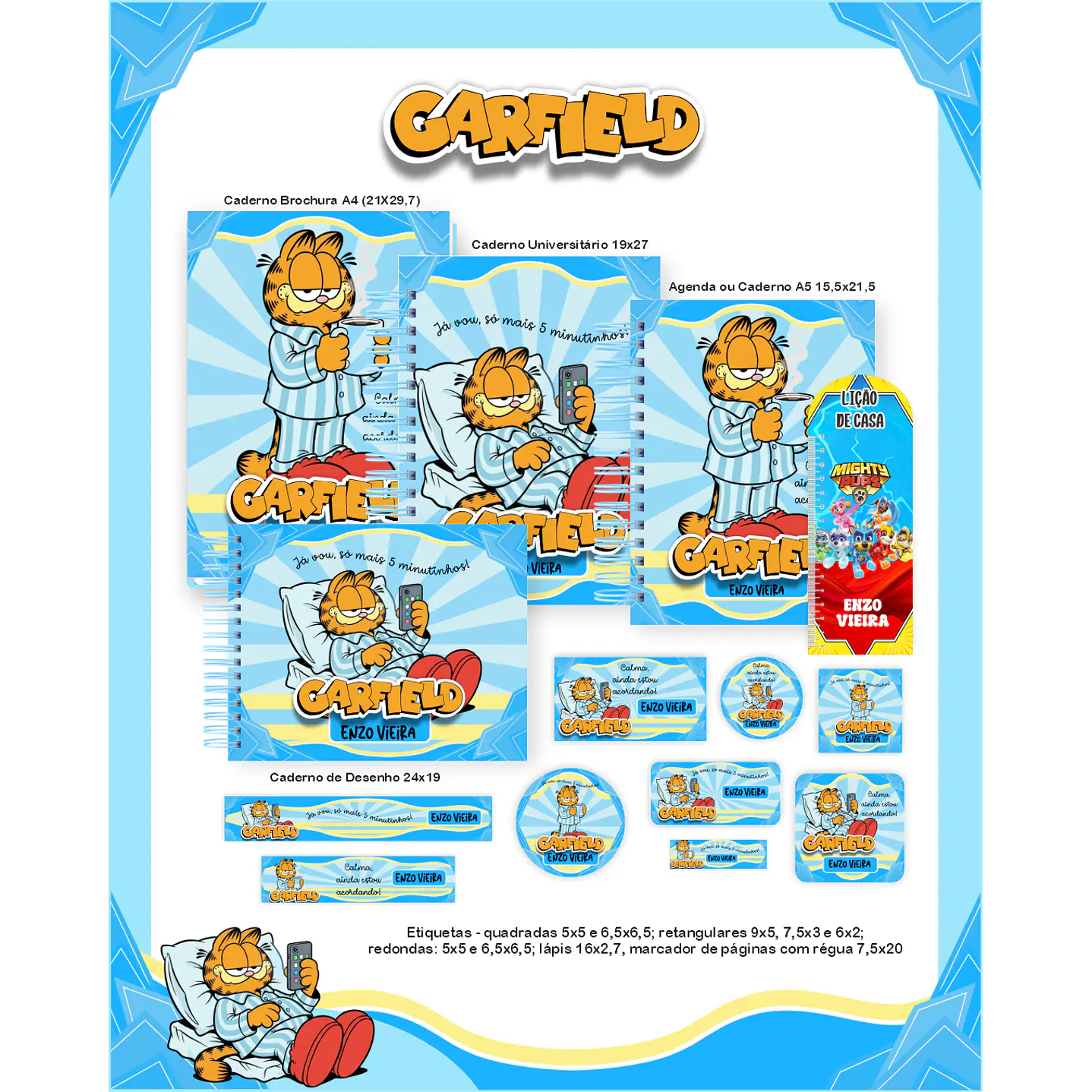 Encadernação Garfield - Volta às Aulas Completo 3